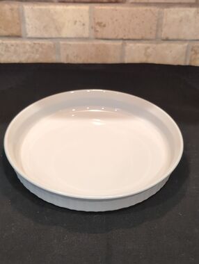 Vintage Corning Ware French White F-3-B Round Quiche Casserole Baking Dish 10.5"